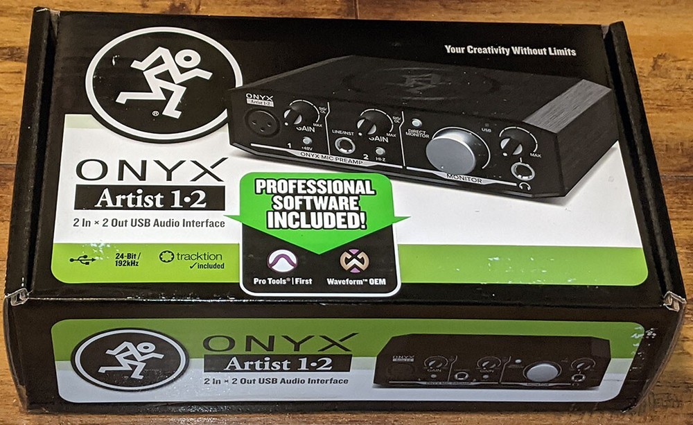 Mackie Onyx Artist 1.2 2×2 USB Audio Recording Studio Interface NEW Sealed Box!