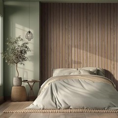4-Pack Acoustic Wood Slat Wall Panels for 9.5 in. x 120 in. CASE Natural