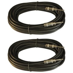 2- 25′ FT 12 GA gauge 1/4″ pro SPEAKER CABLE AMP PA DJ