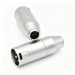 2Pcs XLR to Mini XLR 3 Pin Male Audio Adapter for Microphone Camera Broadcast