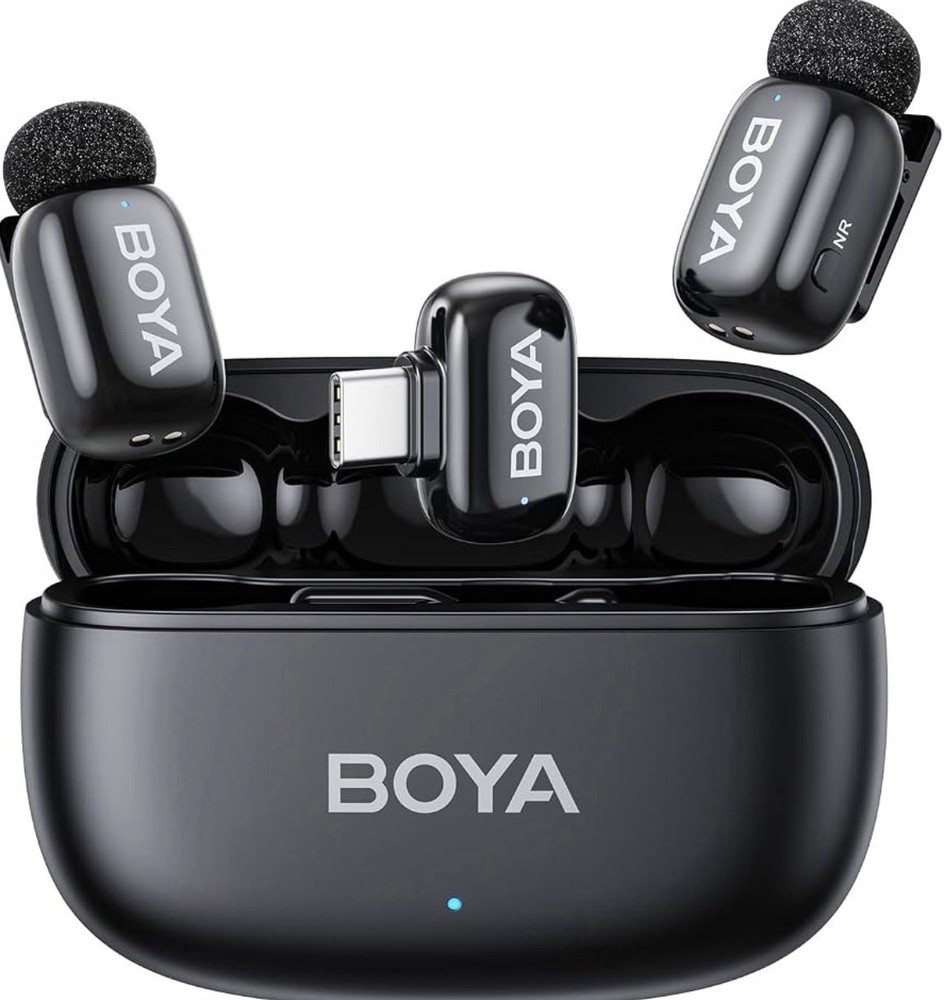 BOYA Mini 2 Wireless Lavalier Microphones for Iphone 15/16/17 & Android, AI Nois