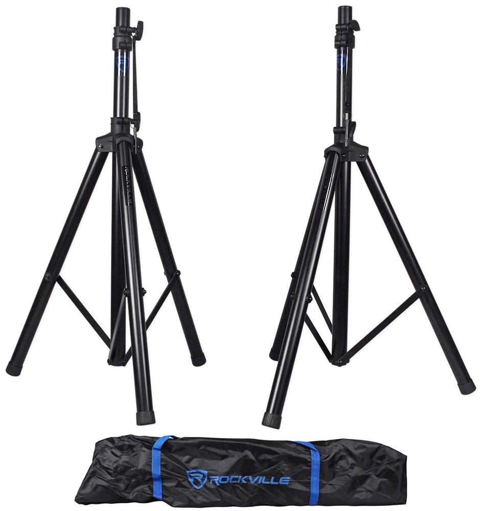 Rockville RVES1 Tripod Speaker Stands 100 lbs Capacity DJ PA Speaker Stand