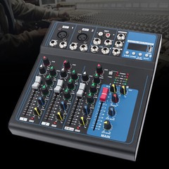 4 Channel Live Studio Stereo Audio bluetooth Mixer Sound Mixing DJ USB Console