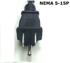 LASE 6 ft AC Power Y Splitter Cable – NEMA 5-15P to IEC320-C13 & NEMA 5-15R