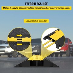 VEVOR 4PCS Dual-Channel Cable Protector Cover 66000LB Capacity Heavy-Duty
