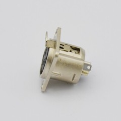 10,Panel Mount XLR 3-pin Female Connector – Nickel Case Metal Chassis