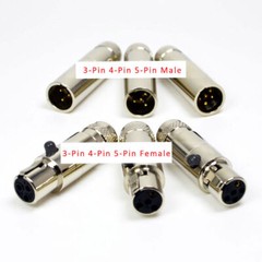 3/4/5/6Pin Mini XLR Connector Microphone Audio Plug Male/Female/Panel Mount Male