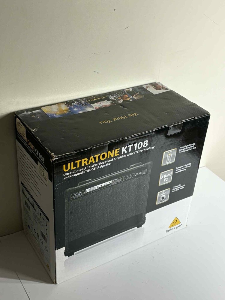 Behringer Ultratone KT108 Keyboard Amplifier 15W 2-Channel 8” BUGERA Speaker