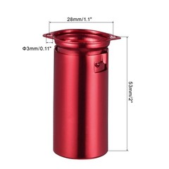 9pin Vacuum Tube Socket 53mm Shield for 12AX7 12AU7 Tube Red 2pcs