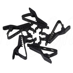 10Pcs Black Metal EY-J02A Microphone Clip 6mm for Microphone and Speaker