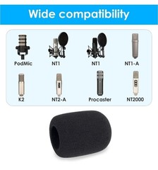 Microphone Pop Filter – Mic Foam Windscreen Cover for Rode NT1-A, NT2-A, NTK