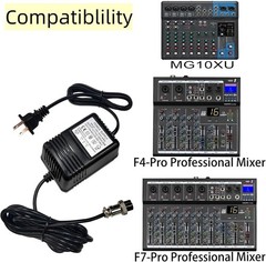 AC 17Vx2 600Ma Mixer Power Supply Mixing Console Adapter,3-Pin Connector Pedalbo