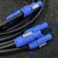 Lot Of 5 Powercon Grey To Blue 5 Ft Extension Adapter Cable 20A 250 Brand New