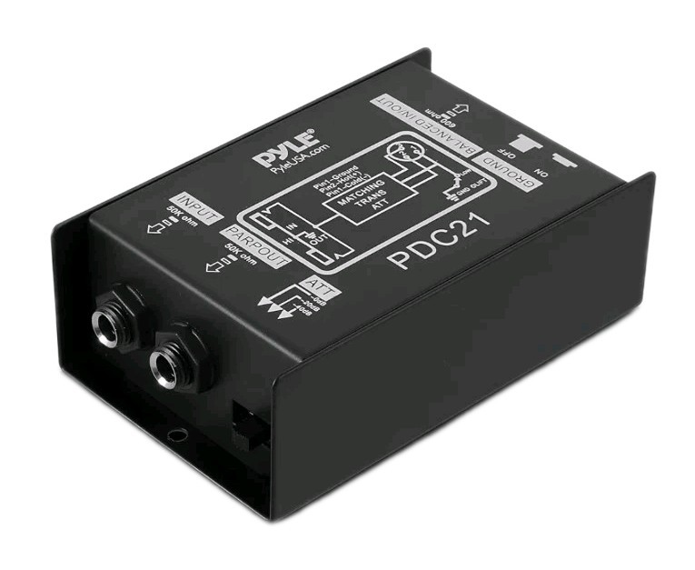 PYLE PDC21 Balanced & Unbalance Instrument Direct Box