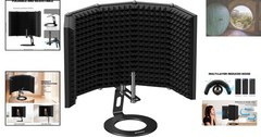 Durable Foldable Mic Shield with Triple Insulation – Perfect for Studio and Home