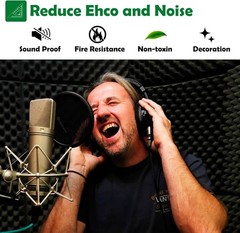 6-Pack 1.5″ Egg Crate Acoustic Foam Panels – Fire-Retardant Soundproofing