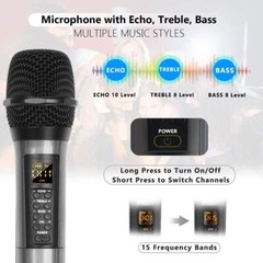 2 Channel Wireless Microphone System Depusheng DX6 Portable For Family Outdoor