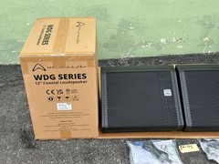 (2) Wharfedale Pro WDG-A12 12″ Active Coaxial Loudspeaker #6195 (THS)