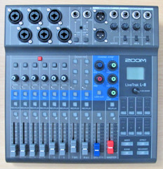 Zoom LiveTrak L-8 Podcast Digital Mixer/Recorder Black Open Box