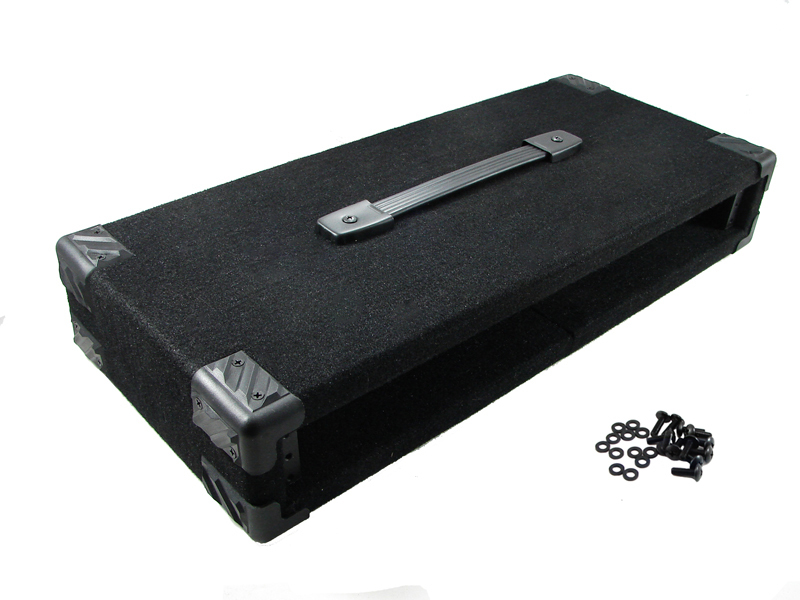 PROCRAFT 1U 9″ Deep Rack Case in Black Carpet Wrap – Top Handle w/ Rack Screws