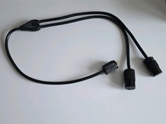 4ft Power Y Cable 12 AWG – 1 Edison Male to 2 Edison Female Connectors