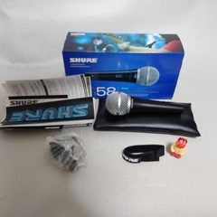 Shure Model Pg58 Dynamic Microphone Operation confirmed with box free shipping