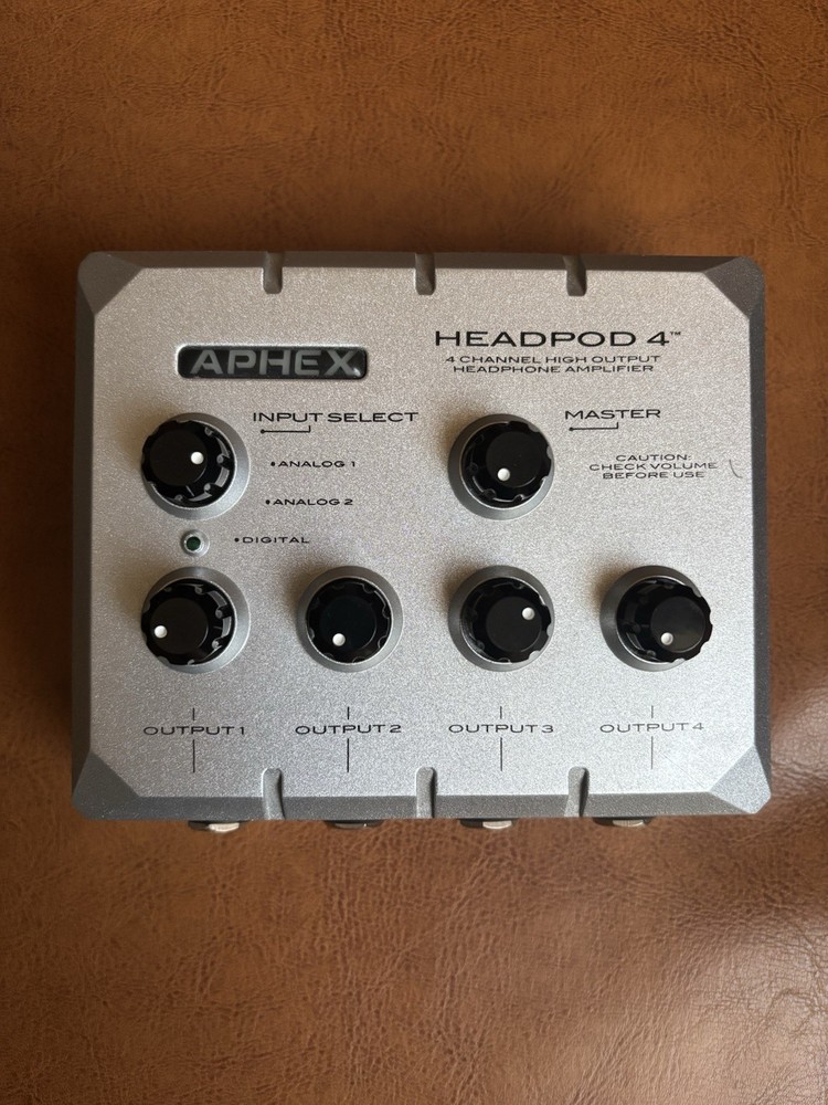 Aphex HeadPod 4 4-Channel High Output Headphone Amplifier 12VDC Power