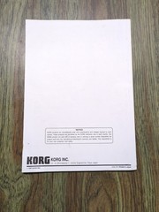 Korg N1 N5 Owners Manual synthesizer keyboard VINTAGE SYNTH Book Used