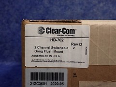 NEW Clear-Com HB-702 Encore 2-Channel Remote Headset Station, Flush Mount (Q35)