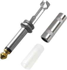 5PC Audio 1/4″ TS Plug 6.35mm Mono Male Solder Jack Connector for Speaker/Guitar