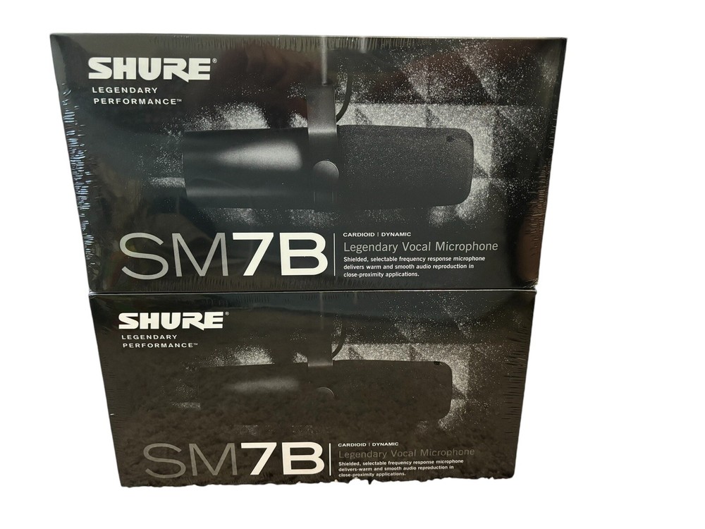 Shure SM7B Cardioid Dynamic Vocal Microphone $349 For Both Mics