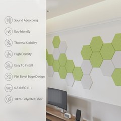 Eco-Friendly 12 Pack Hexagon Soundproof Panels – Perfect for Studios & Homes