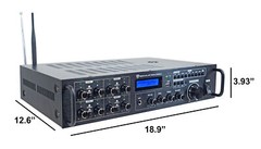 Rockville Rock Zone 8 Channel 1000W Commerical Receiver For Restaurant/Bar/Cafe