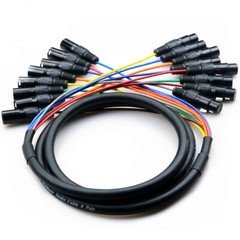 Audio 8 Channel Snake Cable 8 Pairs Male to Female 3 Pin XLR Balanced Connectors