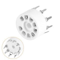 2pcs 9pin Tube Socket Plastic Vacuum Tube Protect Tube Socket White for 12AX7