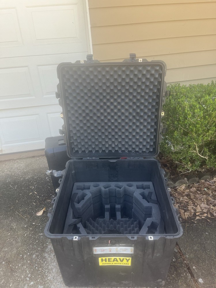 Heavy Duty Multipurpose Rigid Plastic Case with Foam Padding, Black