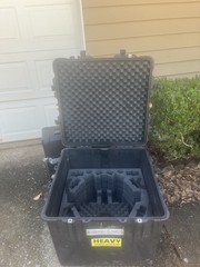 Heavy Duty Multipurpose Rigid Plastic Case with Foam Padding, Black