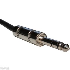 5 PACK 6 FOOT FT 1/4 TO 1/4″ TRS balanced shielded PA PRO AUDIO patch cable cord