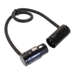 2Pcs Low-Profile Right-Angle 3 Pin XLR Male to Female Adjustable-Angle Cable NEW