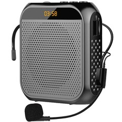 Portable Voice Amplifier for Teachers, 2200mAh Rechargeable Personal Black