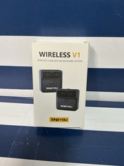 Wireless V1 Lavalier Microphone System Black Zingyou for Camera & Phone