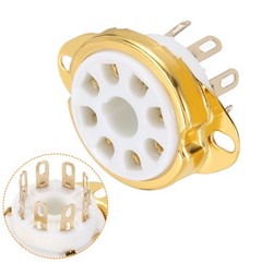 4 x 8-Pin Tube Socket Ceramic Vacuum Tube Protect Tube Pin Socket White