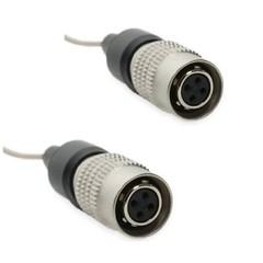 2-OSP HS-09 Earset Mic Replacement Tan Cables w/Audio Technica 4 Pin Hirose End