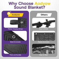 2 PCS Extra Large Sound Dampening Blanket,96″x 80″ Sound Absorbing Studio Bla…