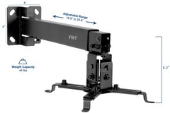 VIVO Universal Adjustable Wall Ceiling Projector Mount Bracket, Black