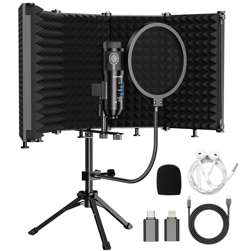 Dejasound Upgraded Studio Recording Microphone with Isolation Standard, Black