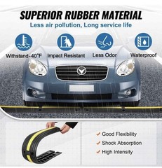 VEVOR 4PCS Floor Cable Protector Ramp 3.28′ 1-Channel Rubber Speed Bump 18000lbs