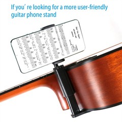 Guitar Phone Holder Adjustable & Rotatable Guitar Mount for Guitars Ukulele Bass