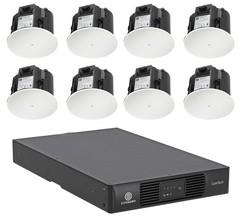 8) JBL Control 426C/T 6.5″ Commercial 70v Ceiling Speakers+4-Ch. Crown Amplifier