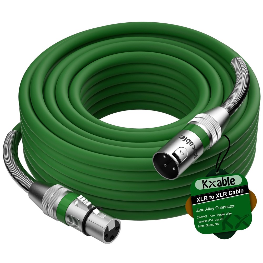 XLR to XLR Cable 40 Feet Premium XLR Microphone Cable Heavy Duty 22AWG OFC XL…